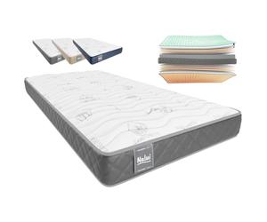 Don Descanso - Matelas 135x200 Viscoélastique Mulhacen DualSense, Hauteur ± 15 cm. Multicouche avec Noyau GravityFoam, Fermeté Élevée, Double Face Hiver/Été, Respirant. Fabriqué en Espagne, Gris
