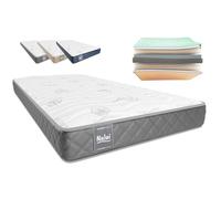 Don Descanso - Matelas 67x180 Viscoélastique Mulhacen DualSense, Hauteur ± 15 cm. Multicouche avec Noyau GravityFoam, Fermeté Élevée, Double Face Hiver/Été, Respirant. Fabriqué en Espagne, Gris