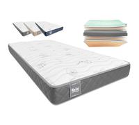 Don Descanso - Matelas 80x200 Viscoélastique Mulhacen DualSense, Hauteur ± 15 cm. Multicouche avec Noyau GravityFoam, Fermeté Élevée, Double Face Hiver/Été, Respirant. Fabriqué en Espagne, Gris