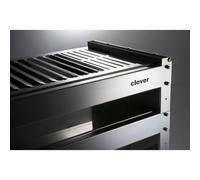 DON HIERRO - Barbecue à charbon de bois avec roues, structure et grille en acier inoxydable, 59 x 40,50 x 82 cm. CLOVER-