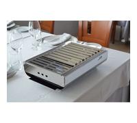 DON HIERRO - Barbecue portable en acier inoxydable TRENDY, compact et élégant, 44 x 29,5 x 12 cm-