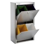 DON HIERRO - CUBEK - Poubelle / Poubelle Système de tri des déchets 80L - 4x20L. En acier inoxydable