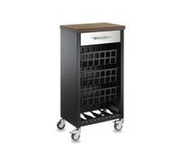 DON HIERRO - Desserte de cuisine KARA, noir-inox-bois