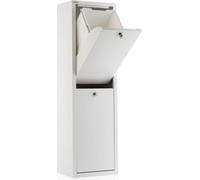 DON HIERRO - LUA Système de tri des déchets - 2 compartiments, 40 litres, blanc, design compact pour les espaces modernes