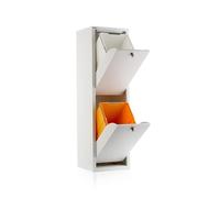 DON HIERRO - Poubelle cuisine - Poubelle tri sélectif blanche LUA, 2 grands bacs-