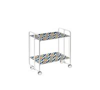 DON HIERRO - Table roulante pliante BAUHAUS châssis blanc, 2 plateaux-81