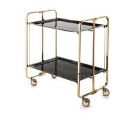 DON HIERRO - Table roulante Pliante Bauhaus châssis recouvert d'un Bain d'or-Noir