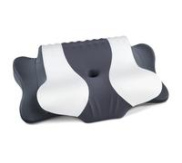 DONAMA Oreiller Ergonomique Cervical à Mémoire de Forme Haute Densité, Mousse à Rebond Lent pour Soutien du Cou et de la Nuque, Conception 2 en 1 pour Dormeurs sur Le Côté, Le Dos et Le Ventre