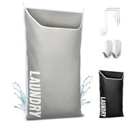 DONAQ Panier à linge suspendu - Sacs de rangement pour économiser de l'espace sur la porte - Panier derrière la porte pour vêtements sales - Panier mural pour salle de bain - Organiseur lavable pour