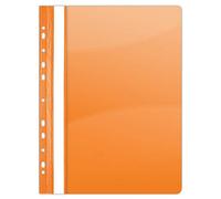 DONAU 1704001PL-12 Lot de 10 classeurs perforés en plastique A4 Orange Transparent Plastique PVC rigide Couverture transparente pour bureau et école
