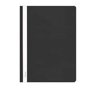DONAU 1705001PL-01 Lot de 10 chemises en plastique A4 noir avec couverture transparente en PVC rigide et transparent - Pour le bureau et l'école - Capacité : environ 200 feuilles