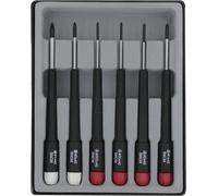 Donau Elektronik - Jeu de 6 tournevis cruciformes Phillips/Pozidriv pour électronique et mécanique