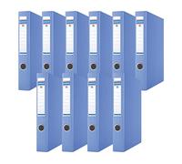 DONAU 3932001PL-10 Classeur à anneaux bleu - Mécanisme à 2 anneaux en D 30 mm - Format A4 - En carton de 1,9 mm d'épaisseur avec polypropylène écologique 100 µ - Lot de 10