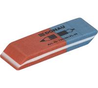 DONAU 7301001-99/2B Gomme / 2 pièces/couleur : bleu/rouge/gomme pour crayons et stylos/en caoutchouc de haute qualité/utilisable des deux côtés / 57 x 19 x 8 mm