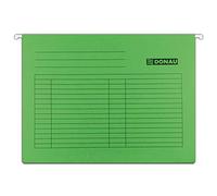 DONAU 7410905-06 Lot de 5 dossiers suspendus en carton recyclé 230 g/m² pour format A4 avec ouverture latérale Vert