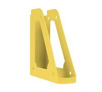 DONAU 7462101PL-11 Porte-revues design moderne 1 pièce A4 Jaune pastel ajouré PP Plastique Organiseur de bureau pour magazines