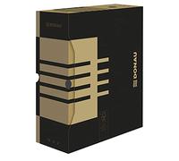 DONAU 7662301FSC-02 Lot de 20 boîtes de rangement solides en carton recyclé Format A4/120 mm/B Largeur du dos : marron Certifié FSC, A4/120 mm