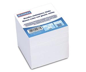 DONAU 8302001PL-09 Bloc de notes non collé, 800 feuilles, 90 x 90 x 85 mm, couleur : blanc, pour bureau, école