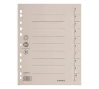 DONAU 8610001-25 Lot de 100 intercalaires larges en carton recyclé 250 g/m² avec impression lignée pour format A4 4 perforations