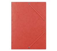 DONAU 8643080-04PL Premium Lot de 10 chemises à élastiques en carton Colorspan solide avec 2 élastiques Rouge Format A4
