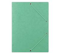 DONAU 8643080-06PL Premium Lot de 10 chemises à élastiques en carton coloré solide enduit de cire avec 2 élastiques Vert Format A4