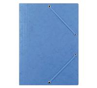 DONAU 8643080-10PL Premium Lot de 10 chemises à élastiques en carton Colorspan solide avec 2 élastiques Bleu Format A4