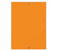 DONAU 8643080-12PL Premium Lot de 10 chemises à coins en carton coloré avec 2 élastiques Orange Idéal pour le bureau et l'école