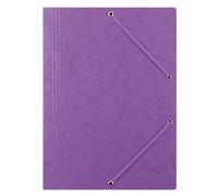 DONAU 8643080-23PL Premium Lot de 10 chemises à élastiques en carton coloré solide avec 2 élastiques Violet Format A4