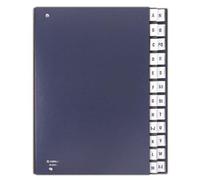 DONAU Classeur, bleu foncé, similicuir, A4, A-Z