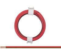 Donau Elektronik 114-08 Fil de câblage 2 x 0.08 mm² rouge-marron 5 m