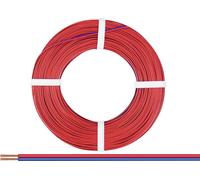 Donau Elektronik 218-02-25 Fil de câblage 2 x 0.14 mm² rouge, bleu 25 m