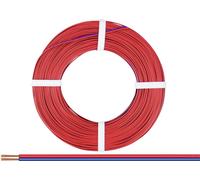 Donau Elektronik 225-020 Fil de câblage 2 x 0.25 mm² rouge-bleu 50 m