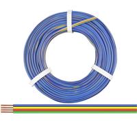 Donau Elektronik 418-50 Fil de câblage 4 x 0.14 mm² vert, rouge, jaune, bleu 50 m