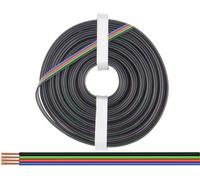 Donau Elektronik 419-100 Fil de câblage 4 x 0.25 mm² noir, vert, rouge, bleu 100 m