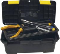 Donau Elektronik RB25 Boîte à outils vide plastique noir, jaune