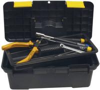 Donau Elektronik RB25 Boîte à outils vide plastique noir, jaune