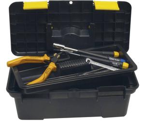 Donau Elektronik RB25 Boîte à outils vide plastique noir, jaune