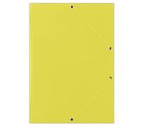 DONAU FEP11G Lot de 50 chemises à coins A4 en carton solide avec 2 élastiques Jaune Point vert