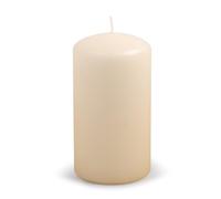 DONAU HOME - 1 bougie pilier classique/crème - 15 x 8 cm de diamètre - Non parfumées - Pour la décoration - Durée de combustion : 75 heures - Beige/crème - Bougies de cire/de table - Pour autel