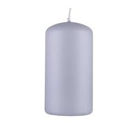 DONAU HOME Bougie pilier standard laquée - Bougie à la paraffine - 60 x 115 mm - Gris clair métallisé mat - Bougie pilier décorative - 1 pièce - Pour décoration