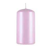 DONAU HOME Bougie pilier standard laquée - Bougie à la paraffine - 60 x 115 mm - Perle rose - Bougie pilier décorative - 1 pièce - Pour décoration