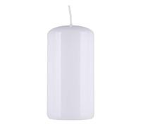 DONAU HOME Colonne de bougie standard brillante - Bougie en paraffine - 50 x 100 mm - Blanc - Pour la décoration, 32 heures de combustion - Bougie décorative en cire - 1 pièce