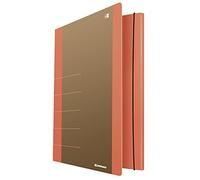 DONAU LIFE 2060001FSC-12 Chemise avec élastique en carton/carton Grammage 500 g/m² avec 3 rabats DIN A4 Orange | Porte-documents pour le bureau, l'école et la maison | Certifié FSC®
