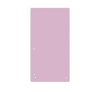 DONAU Lot de 100 intercalaires en carton recyclé 1/3 A4 190 g/m² - 4 perforés - 23,5 x 10,5 cm - Fabriqué en UE