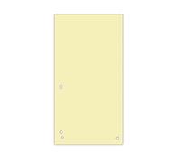 DONAU Lot de 100 intercalaires en carton recy e 190 g/m² - Couleur : jaune - 1/3 A4-4 trous - 23,5 x 10,5 cm - Perforés - Intercalaires - Intercalaires - Languettes de séparation - Fabriqué en
