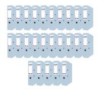 DONAU Lot de 25 classeurs Premium A4/75 mm/7,5 cm Bleu pastel Housse en plastique PP/papier/classeur de bureau en métal Protection des bords/Idéal pour le bureau et l'école/point vert 3966001PL-10