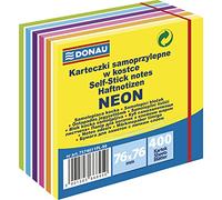 DONAU Notes adhésives, 76 x 76 mm, 1 x 400 feuilles, 11 couches, couleurs assorties