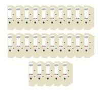 DONAU Premium Lot de 25 classeurs à levier A4 75 mm 7,5 cm Jaune pastel Couverture en plastique PP/papier/dossier de bureau Protection des bords métalliques Idéal pour le bureau et l'école/Point vert