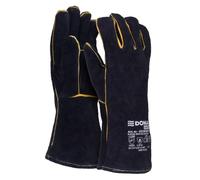 DONAU SAFETY Gant de Soudeur en Croûte de Cuir de Vachette pour Soudage MIG/Taille 10 XL 1 Paire/Produits de Haute Qualité/Gants de Travail/Gants en Gants de Protection/Couleur : Noir
