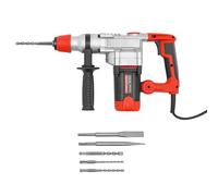 Donened - Marteau perforateur, perceuse à percussion 2200W, jeu de tournevis, perceuse et marteau burin, 0-930 tr/min, percuteur et étui